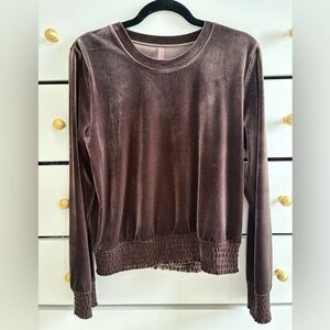 Commando brown velour sweatshirt